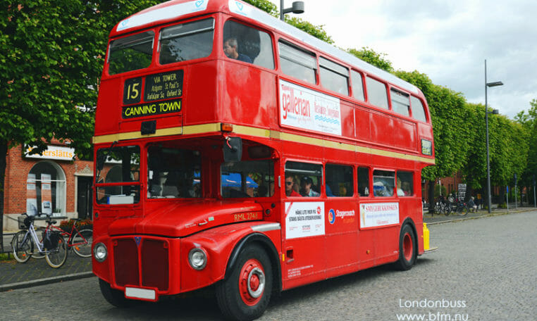 Hyr londonbuss i Skåne