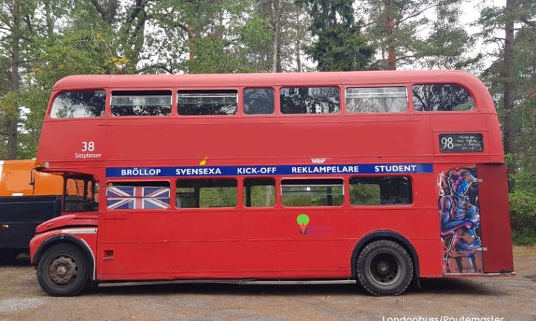 Hyr londonbuss för bröllop i Stockholm