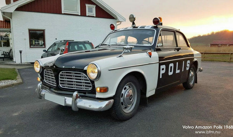 Klassisk polisbil att hyra i Stockholm